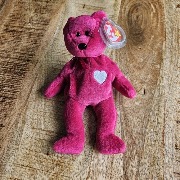 Ty Beanie Baby Valentina The Bear  Feb 14 1998 Rare Retired With Errors - Picture 2 of 6